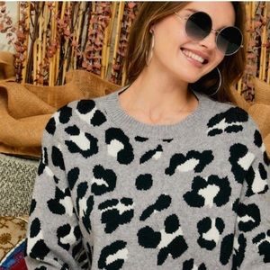 Adora Leopard Print Sweater